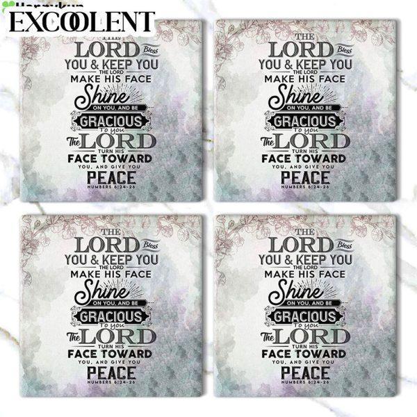 The Lord Bless You And Keep You Numbers 624 26 Stone Coasters – Coasters Gifts For Christian