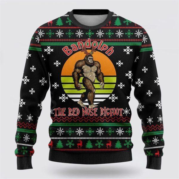 The Red Nose Bigfoot Ugly Christmas Sweater – Best Gift For Christmas