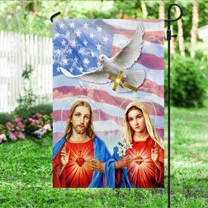 The Sacred Heart Of Jesus &amp The Immaculate Heart Of Mary Flag 3