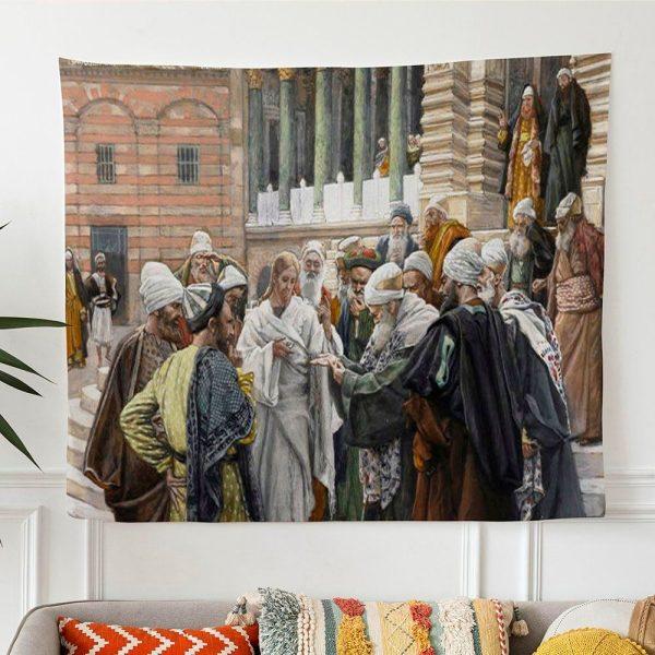 The Tribute Money Tapestry Art Christian Wall Art Tapestry – Gifts For Christian Families