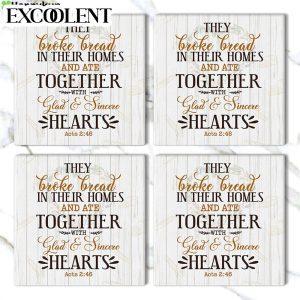 They Broke Bread In Their Homes Acts 246 Niv Stone Coasters Coasters Gifts For Christian 3 ub6ugm.jpg