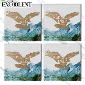They Will Soar On Wings Like Eagles Isaiah 4031 Stone Coasters Coasters Gifts For Christian 3 wkmnap.jpg