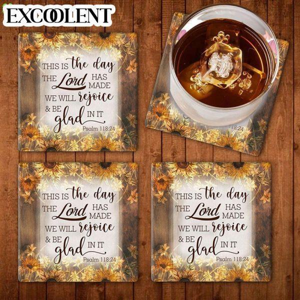 This Is The Day The Lord Has Made Psalm 11824 Stone Coasters – Coasters Gifts For Christian