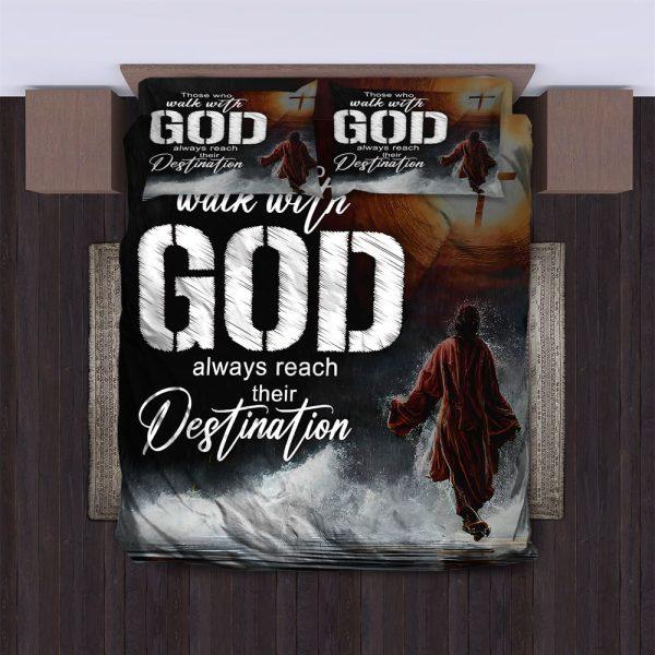 Those Who Walk With God Christian Quilt Bedding Set – Christian Gift For Believers