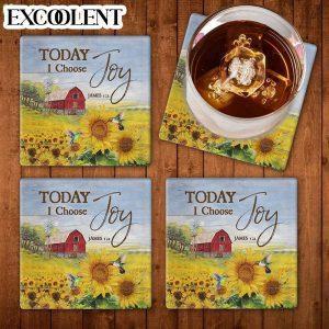 Today I Choose Joy James 12 Sunflower Hummingbird Stone Coasters Coasters Gifts For Christian 1 kqehop.jpg