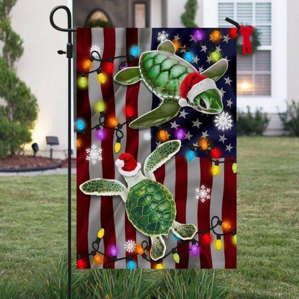Turtle Christmas Flag Merry Christmas – Christmas Flag Outdoor Decoration