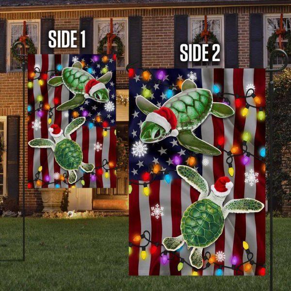 Turtle Christmas Flag Merry Christmas – Christmas Flag Outdoor Decoration