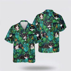 Tuxedo Cat With Funny Face Tropic Hawaiin Shirt Gifts For Pet Lover 4 spyeid.jpg