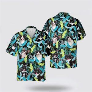 Tuxedo With Face Funny In The Leaves Pattern Hawaiin Shirt Gifts For Pet Lover 4 eoec03.jpg