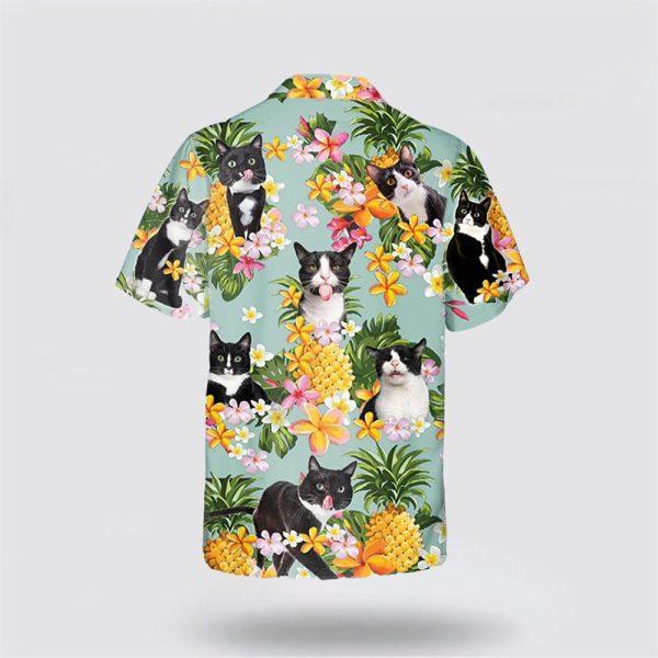 Tuxedo With Face Funny Yellow Flower Tropic Hawaiin Shirt – Gifts For Pet Lover