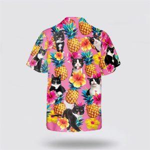 Tuxedo With Flower Troipic On The Pink Background Hawaiin Shirt Gifts For Pet Lover 3 vkvexo.jpg