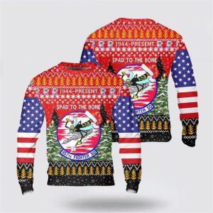 US Air Force 457th Fighter Squadron Christmas Sweater 3D – Christmas Gift For Military Personnel