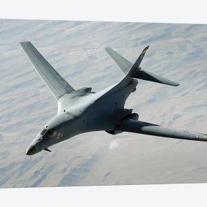 US Air Force B-1B Lancer On A Combat Patrol Over Afghanistan Canvas Wall Art – Gift For Military Personnel