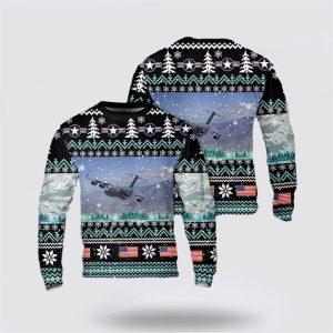 US Air Force C-17 Globemaster III Christmas AOP Sweater – Christmas Gift For Military Personnel
