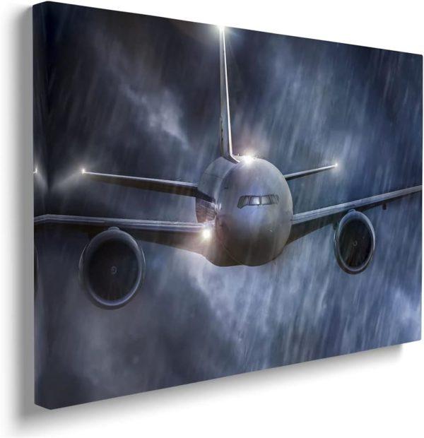 US Air Force Douglas DC-3 Airplane Thunderstorm Boeing 757 Fighter Jet Canvas Wall Art – Gift For Military Personnel
