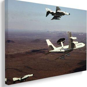 US Air Force E-3 Airplane Boeing E-3 Sentry AWACS Canvas Wall Art – Gift For Military Personnel