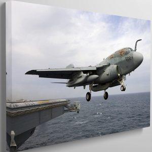 US Air Force EA-6B Airplane Northrop Grumman EA-6B Prowler Fighter Jet Canvas Wall Art – Gift For Military Personnel