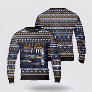 US Air Force General Dynamics F-111 Aardvark Christmas Sweater 3D – Christmas Gift For Military Personnel