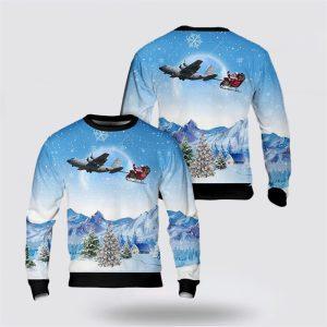 US Air Force Lockheed C-130H Hercules Christmas AOP Ugly Sweater – Christmas Gift For Military Personnel