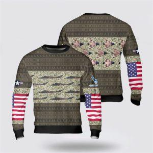 US Air Force Lockheed YF-117A Nighthawk US Flag Paint Scheme Sweater 3D – Christmas Gift For Military Personnel