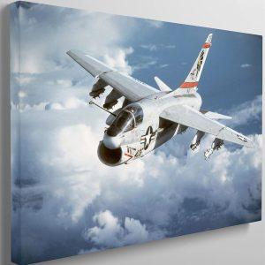 US Air Force Pavaieics Airplane A 7 Attack Aircraft CorsairE285A1 Fighter Jet Canvas Wall Art Gift For Military Personnel 1 k01c7y.jpg
