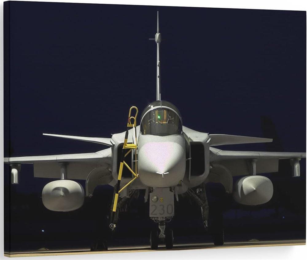 US Air Force Pavaieics B-1 Airplane Lancer B-1 Bomber Fighter Jet Canvas Wall Art – Gift For Military Personnel