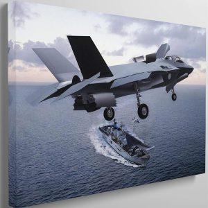 US Air Force Pavaieics F35 Airplane Lightning Ii Fighter Jet Canvas Wall Art Gift For Military Personnel 1 u0skbo.jpg