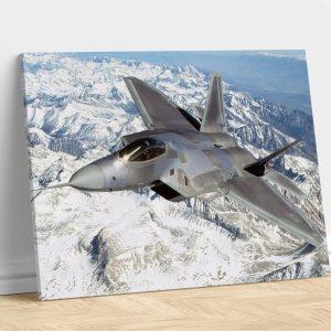 US Air Force Raptor F 22 Airplane Canvas Wall Art Gift For Military Personnel 1 krewmc.jpg