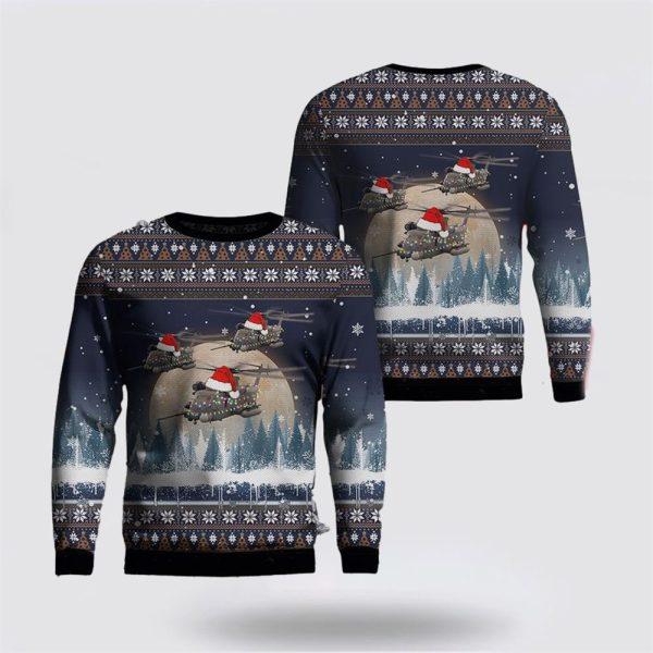 US Air Force Sikorsky MH-53 Christmas AOP Sweater – Christmas Gift For Military Personnel