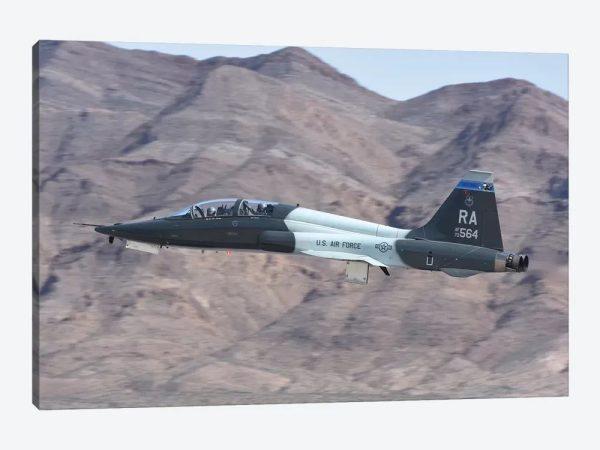 US Air Force T-38C Taking Off From Nellis Air Force Base, Nevada Canvas Wall Art – Gift For Military Personnel