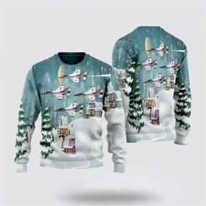 US Air Force Thunderbirds Christmas Sweater 3D…