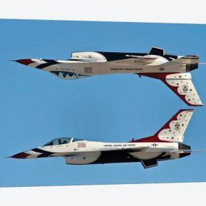 US Air Force Thunderbirds Demonstrate The Calypso Pass Canvas Wall Art – Gift For Military Personnel
