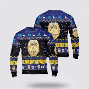US Navy Corrections Specialist Badge Christmas AOP Sweater – Unique Christmas Sweater Gift For Military Personnel