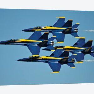 US Navy Flight Demonstration Squadron,The Blue Angels III Canvas Wall Art – Gift For Military Personnel