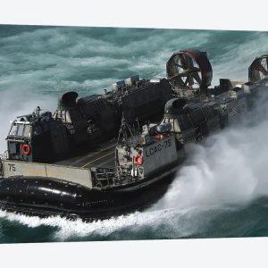 US Navy Landing Craft Air Cushion Heading To The Kuwait Naval Base Canvas Wall Art Gift For Military Personnel 1 eghdfz.jpg