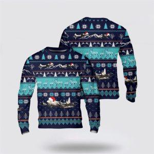 US Navy Lockheed P-3 Orion Christmas AOP Sweater – Unique Christmas Sweater Gift For Military Personnel