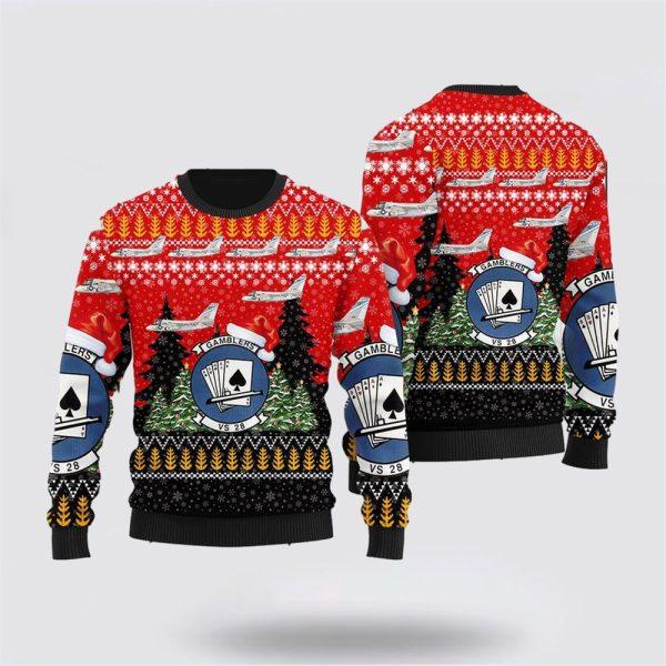 US Navy Lockheed S-3 Viking Of VS-28 Christmas Sweater 3D – Unique Christmas Sweater Gift For Military Personnel