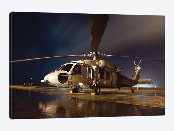 US Navy MH-60S Seahawk Helicopter Canvas Wall Art – Gift For Military Personnel