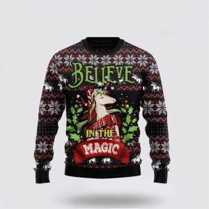 Unicorn Believe In The Magic Ugly Christmas…