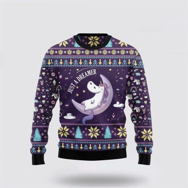 Unicorn Dreamer Funny Family Ugly Christmas Holiday Sweater – Best Gift For Christmas