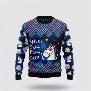 Unicorn Galaxy Cool Ugly Christmas Sweater –…