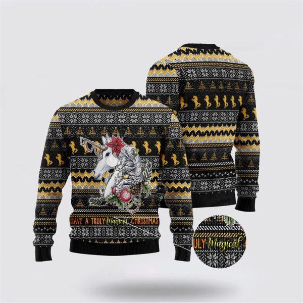 Unicorn Truly Magical Christmas Ugly Christmas Sweater – Best Gift For Christmas