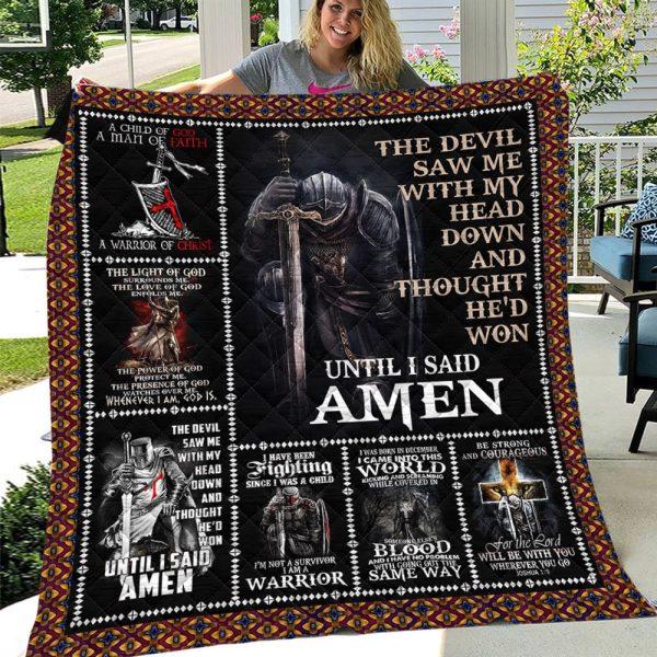 Until I Said Amen Christian Quilt Blanket – Gifts For Christians