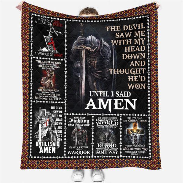 Until I Said Amen Christian Quilt Blanket – Gifts For Christians