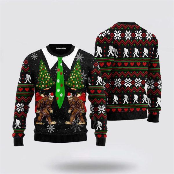 Vintage Bigfoot Christmas Ugly Sweater – Gifts For Bigfoot Lovers