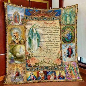 Virgin Mary Mother Mary Remember Christian Quilt…