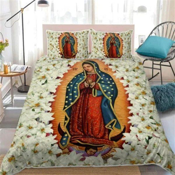 Virgin Mary Our Lady Of Guadalupe Bedding Set – Christian Gift For Believers