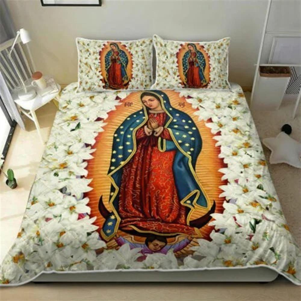 Virgin Mary Our Lady Of Guadalupe Bedding Set – Christian Gift For Believers
