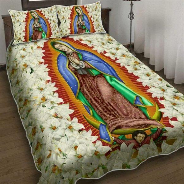 Virgin Mary Our Lady Of Guadalupe Quilt Bedding Set – Christian Gift For Believers