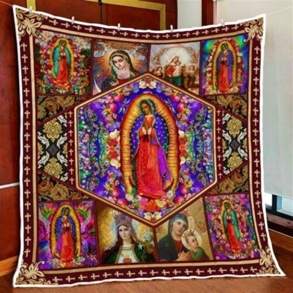 Virgin Of Guadalupe Christian Quilt Blanket – Christian Gift For Believers